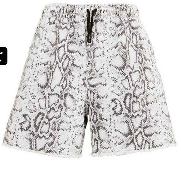 Kith XS S Alexander Wang Boyfriend Shorts in Python Snake Print Grey NWOT - Picture 15 of 16